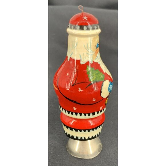 Russian Santa Claus Christmas Ornament Wooden Bell Hand Painted 4" - Picture 4 of 8